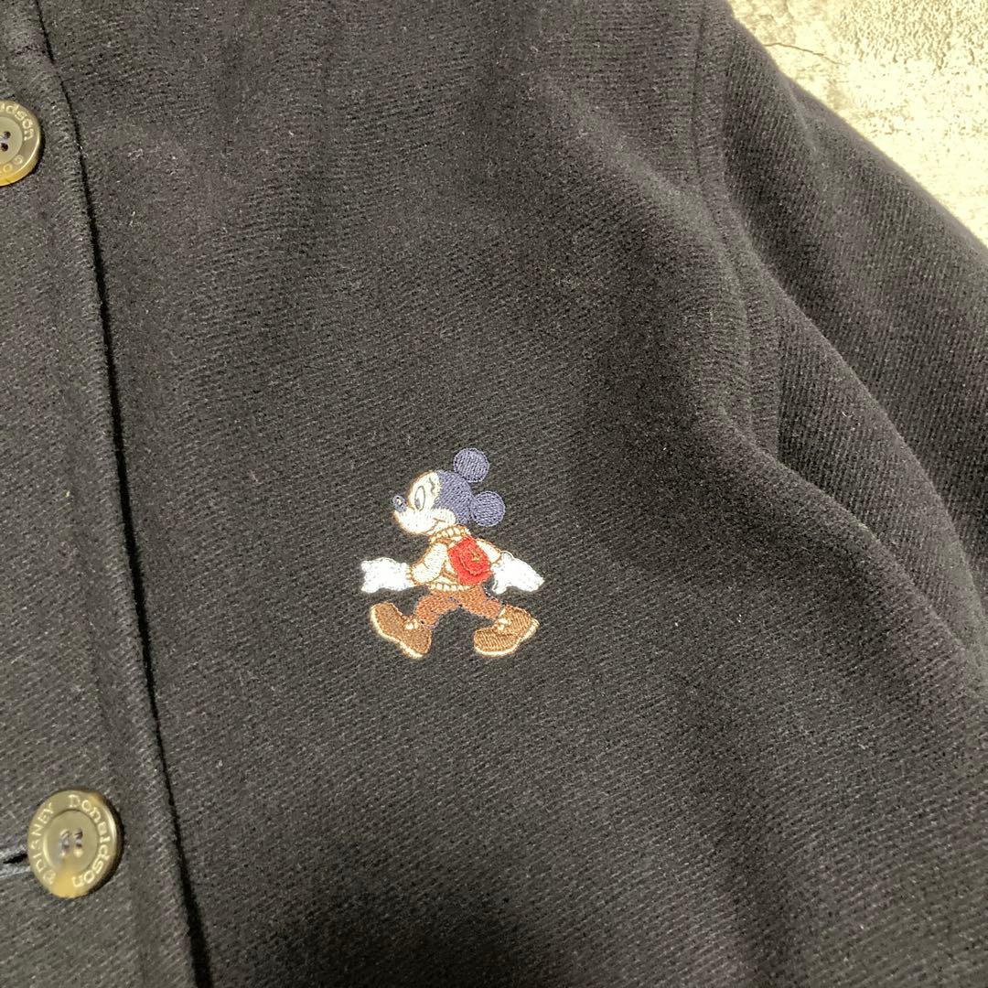 希少 Donaldson 90's DISNEY 刺繍入りウールカシミヤコート
