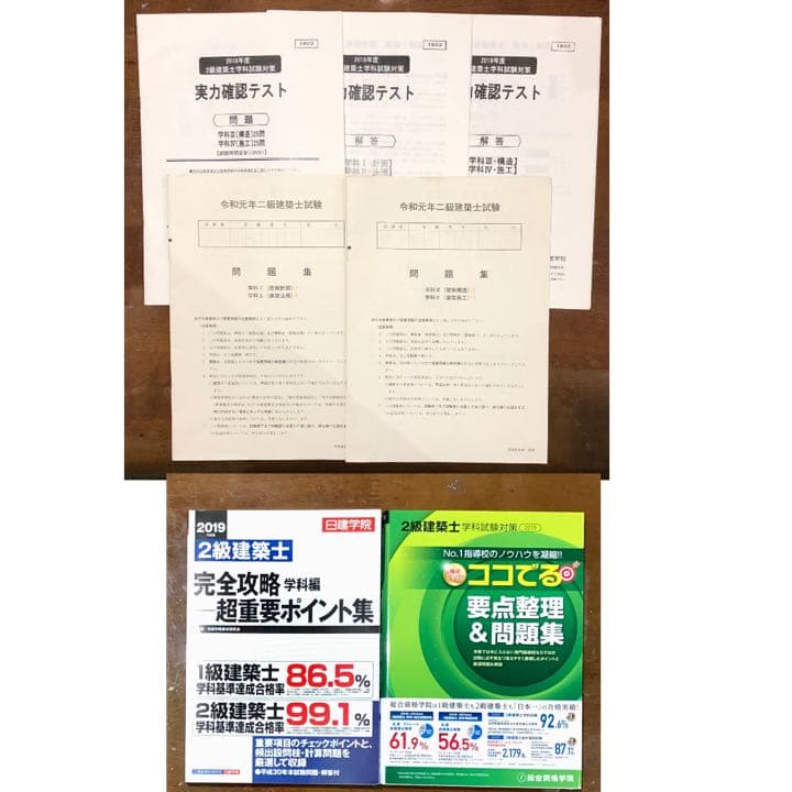 値下‼️平成31年度 2級建築士受験 日建学院 法令集&テキスト&問題集セット