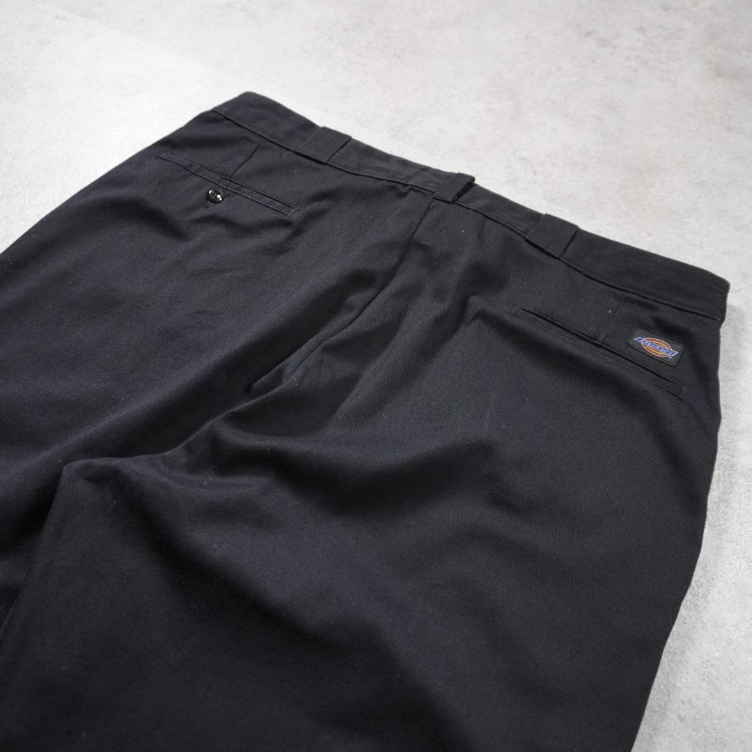 90sUSA製 Dickies 874 ワークパンツ タロンジップ ブラック古着
