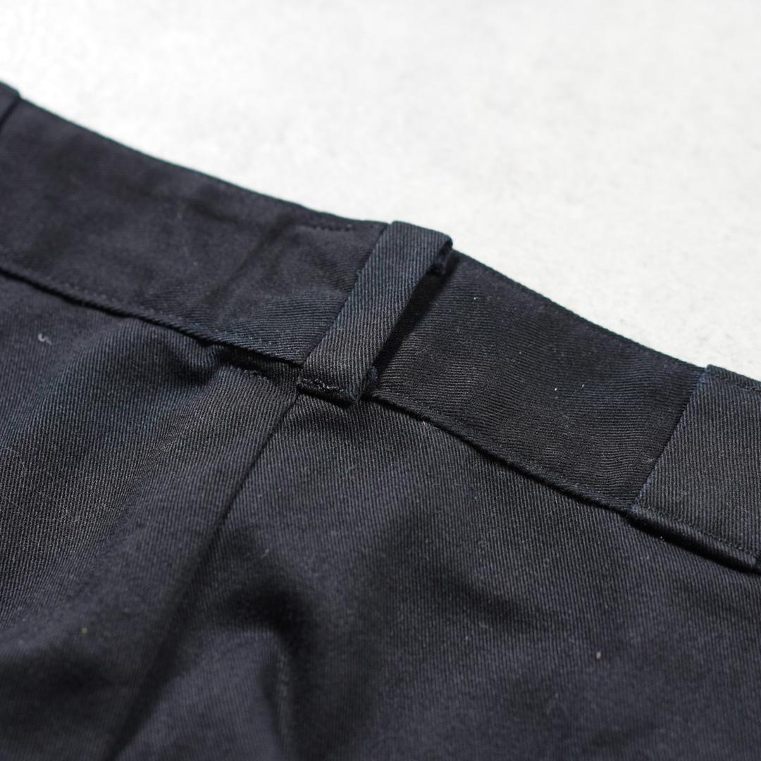 90sUSA製 Dickies 874 ワークパンツ タロンジップ ブラック古着