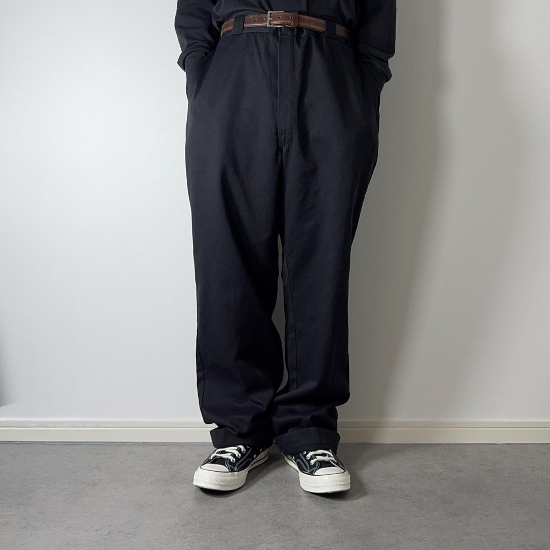 90sUSA製 Dickies 874 ワークパンツ タロンジップ ブラック古着