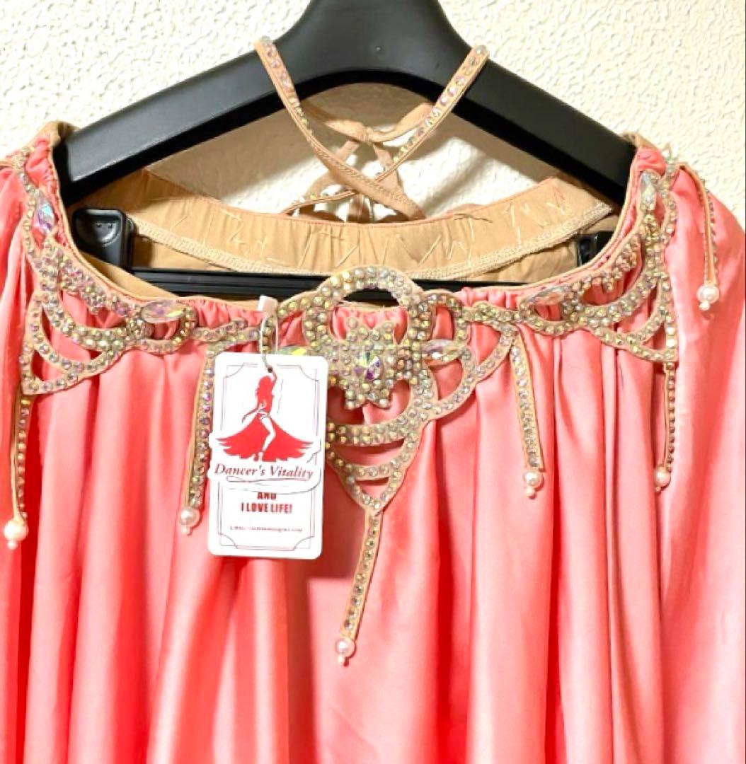 ❣️限定セール❣️新品 豪華ベリーダンス衣装 ベールスリーブ付ブラ＆スリットスカート