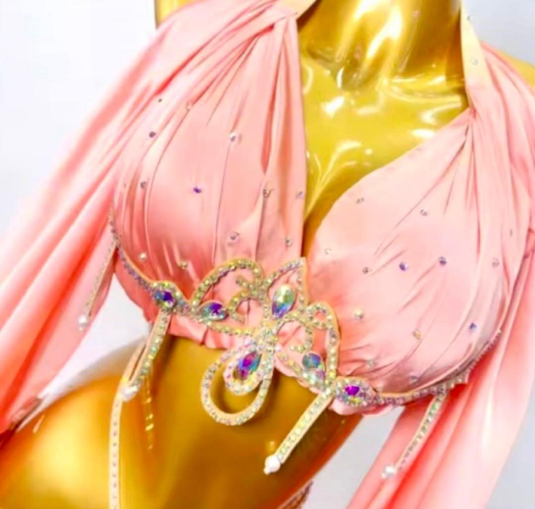 ❣️限定セール❣️新品 豪華ベリーダンス衣装 ベールスリーブ付ブラ＆スリットスカート