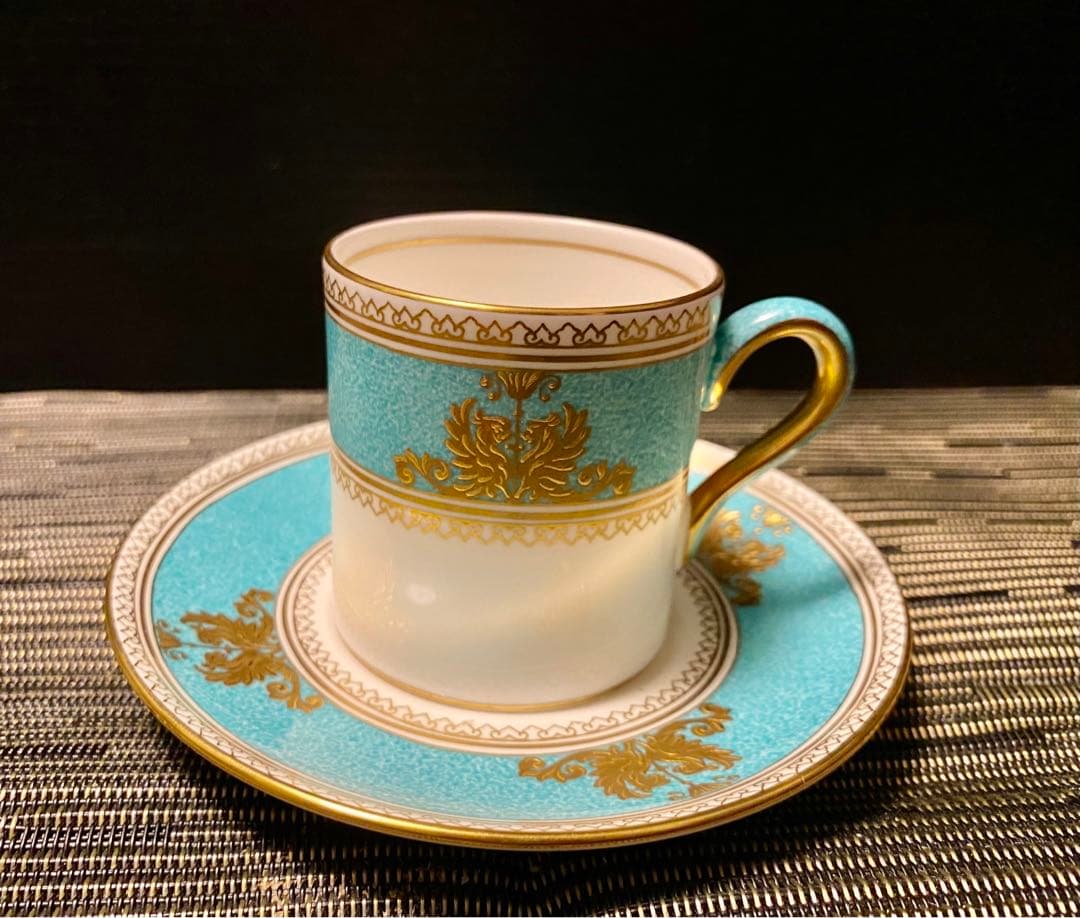 も*す様 ウェッジウッド　コロンビアパウダー　ターコイズ　デミタスカップ