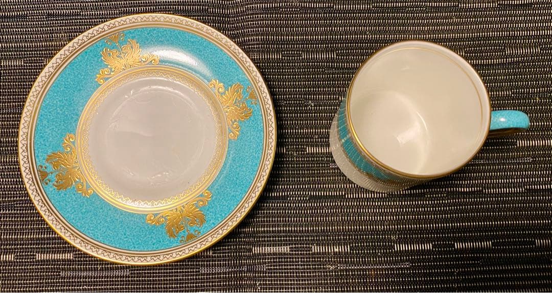 も*す様 ウェッジウッド　コロンビアパウダー　ターコイズ　デミタスカップ