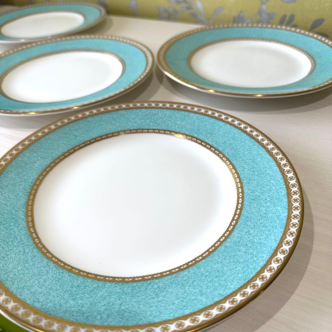 【新春セール】ウェッジウッドユーランダー パウダーターコイズ20cm磁器5枚