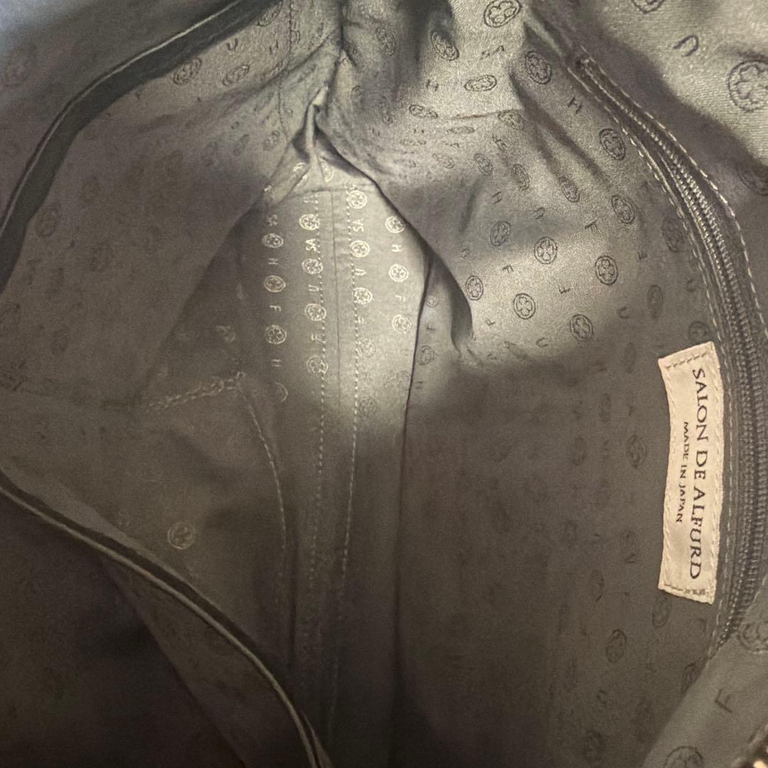 【美品】SALON DE ALFURD レザー　ショルダーバッグ　2way 黒