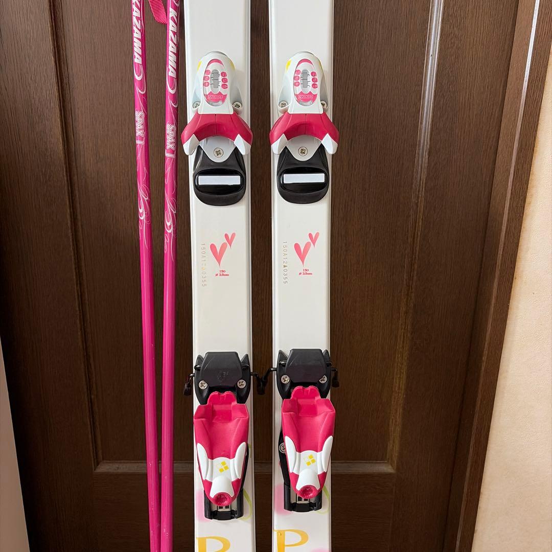 KAZAMA ROCKER スキー板　ストック　セット　150㎝