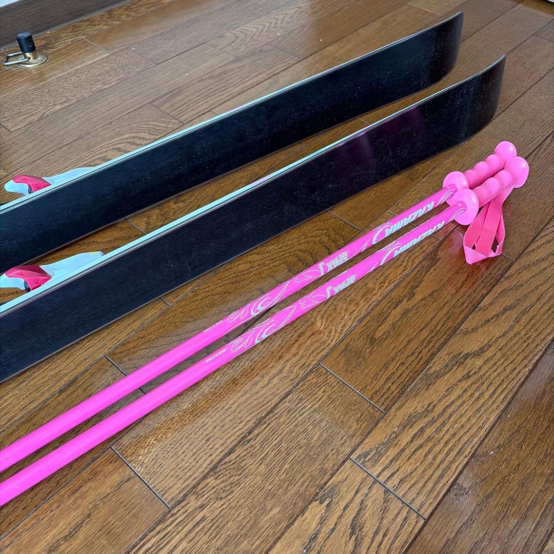 KAZAMA ROCKER スキー板　ストック　セット　150㎝