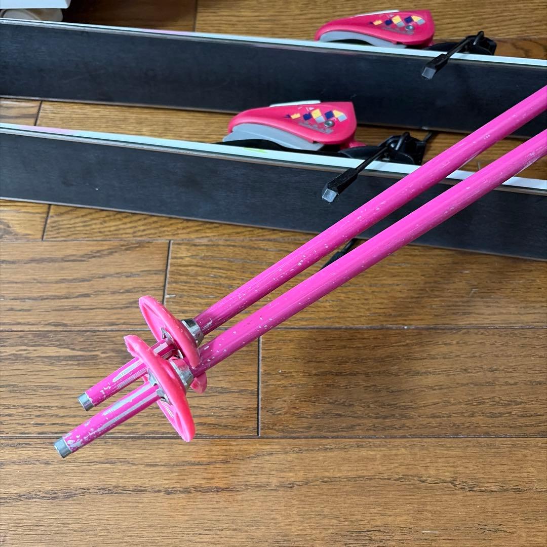 KAZAMA ROCKER スキー板　ストック　セット　150㎝