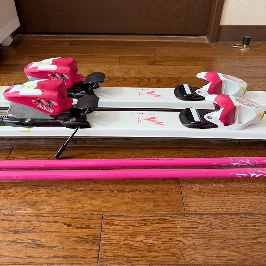 KAZAMA ROCKER スキー板　ストック　セット　150㎝