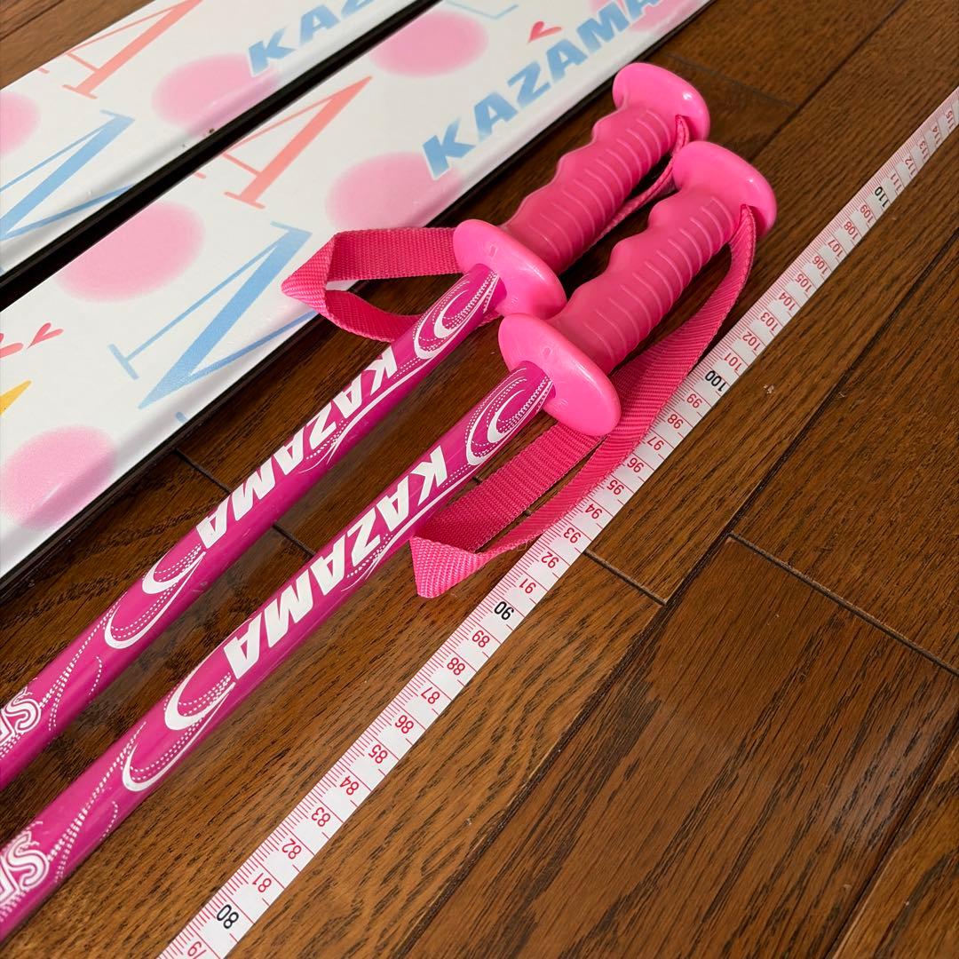 KAZAMA ROCKER スキー板　ストック　セット　150㎝