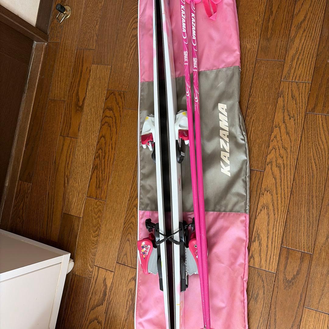 KAZAMA ROCKER スキー板　ストック　セット　150㎝