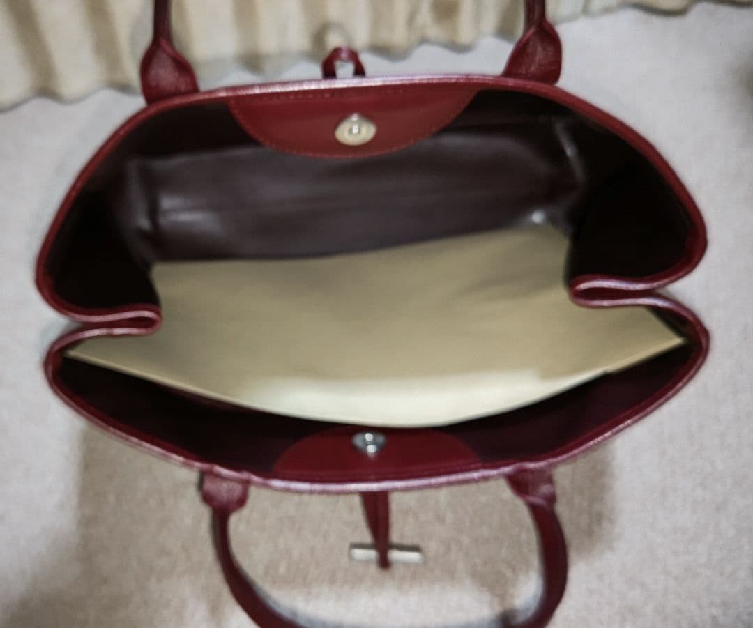 【LONGCHAMP】ワインレッド トートバッグ ⭐️
