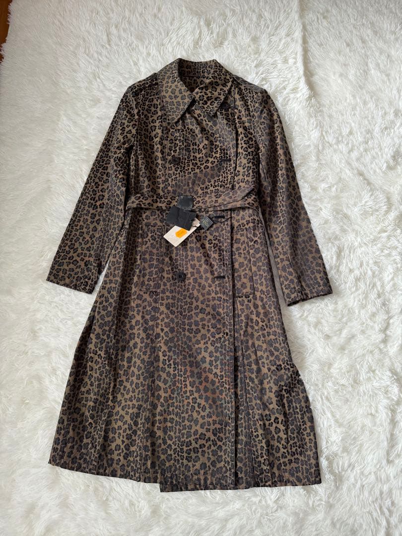 フェンディ トレンチコート　ロング　レオパード　タグつき