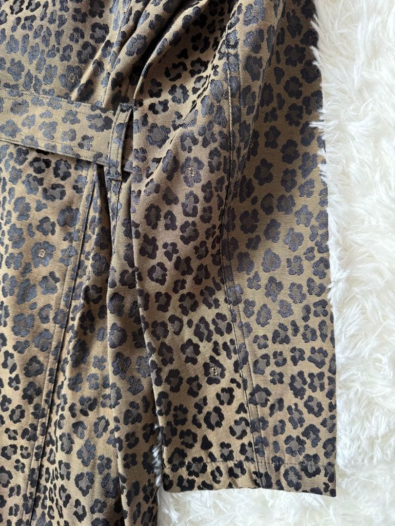 フェンディ トレンチコート　ロング　レオパード　タグつき