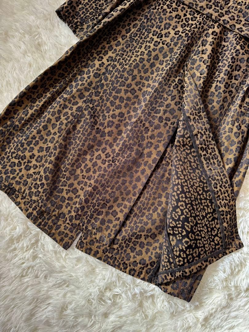 フェンディ トレンチコート　ロング　レオパード　タグつき