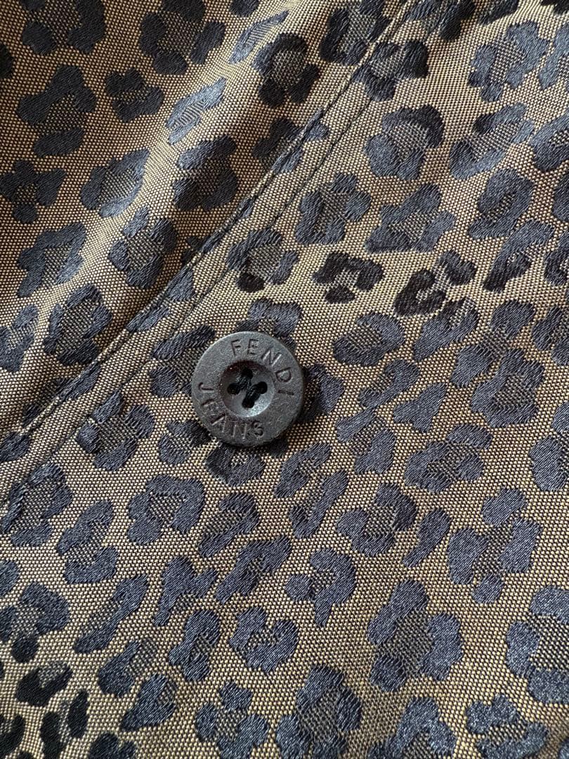 フェンディ トレンチコート　ロング　レオパード　タグつき