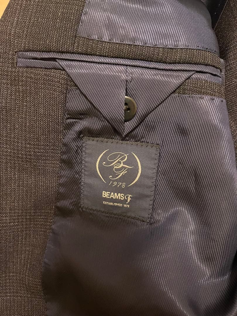 BEAMS F ウール ダークブルー ビ スーツ セット 44