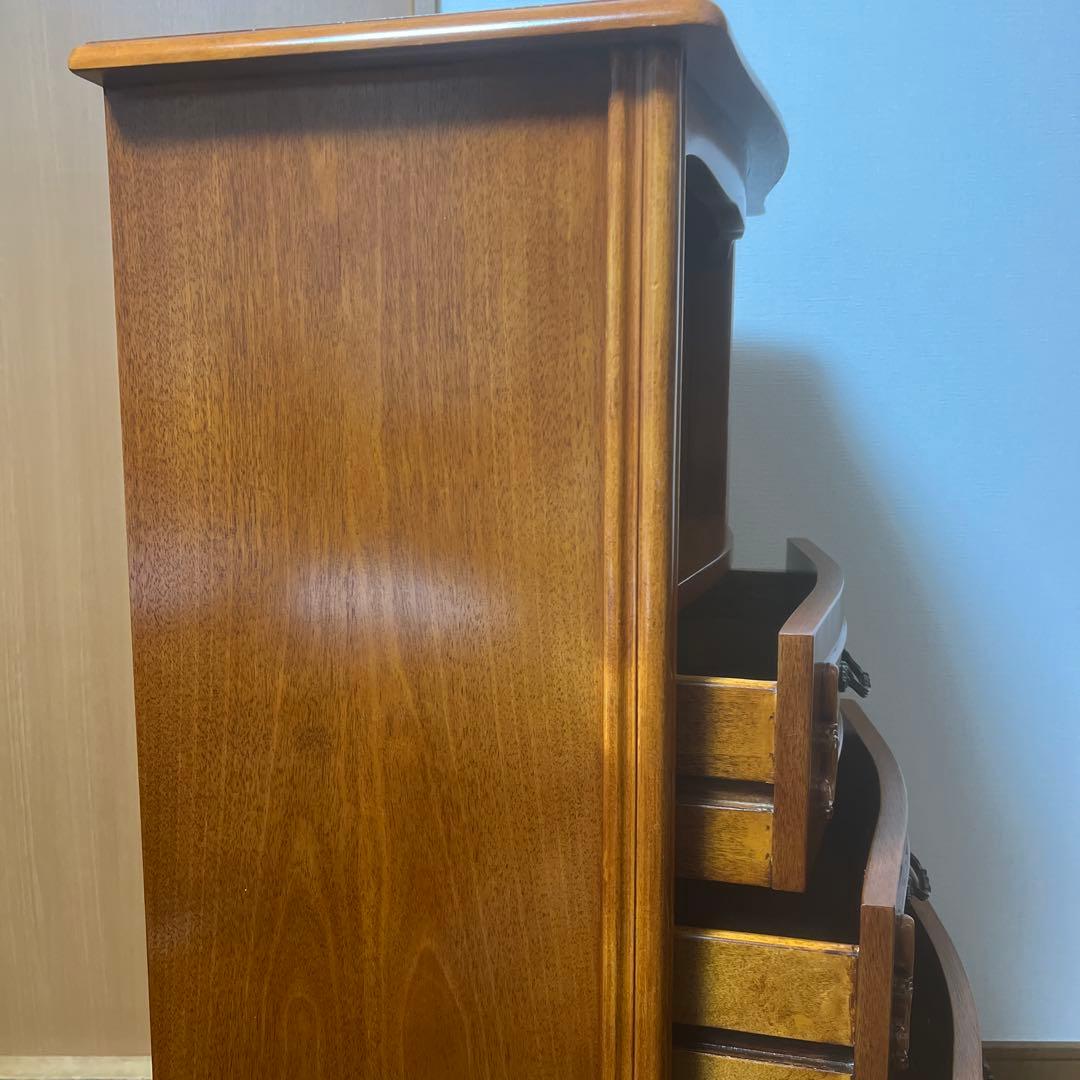 アンティーク風電話台キャビネット