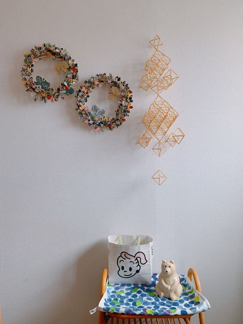 <スーパー特大サイズ⑤>モチーフ多め盛り森リース2025.ミナペルホネン仕様