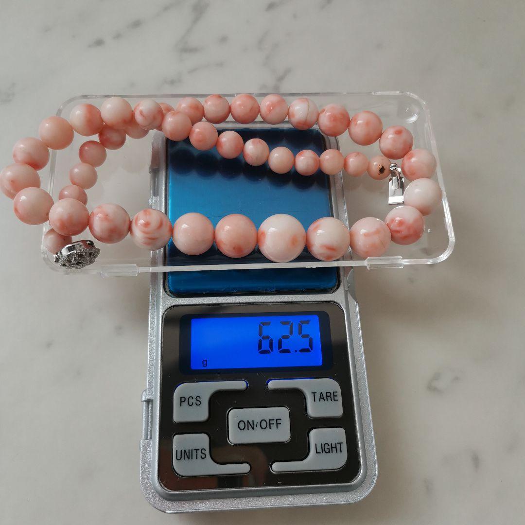 珊瑚、サンゴ、コーラル、ネックレスネックレス14.1mm、重约62.5g