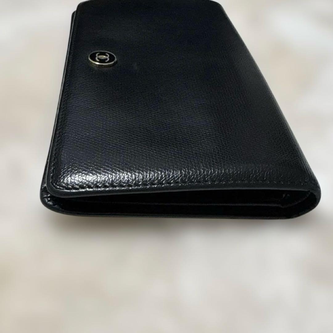CHANEL 二つ折り長財布 ブラック ココマーク