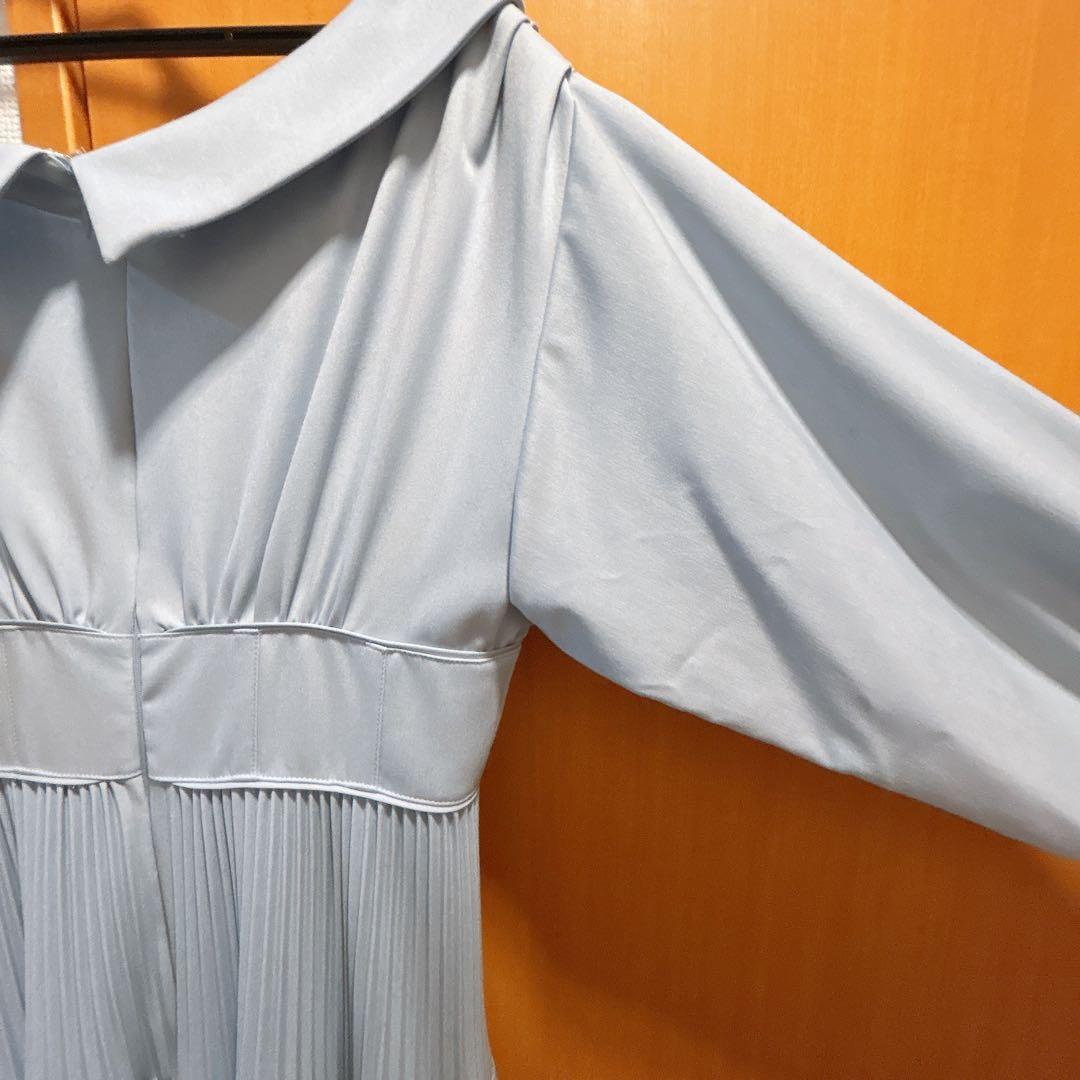 ワンピース Herlipto Pleated Open Shirt Dress