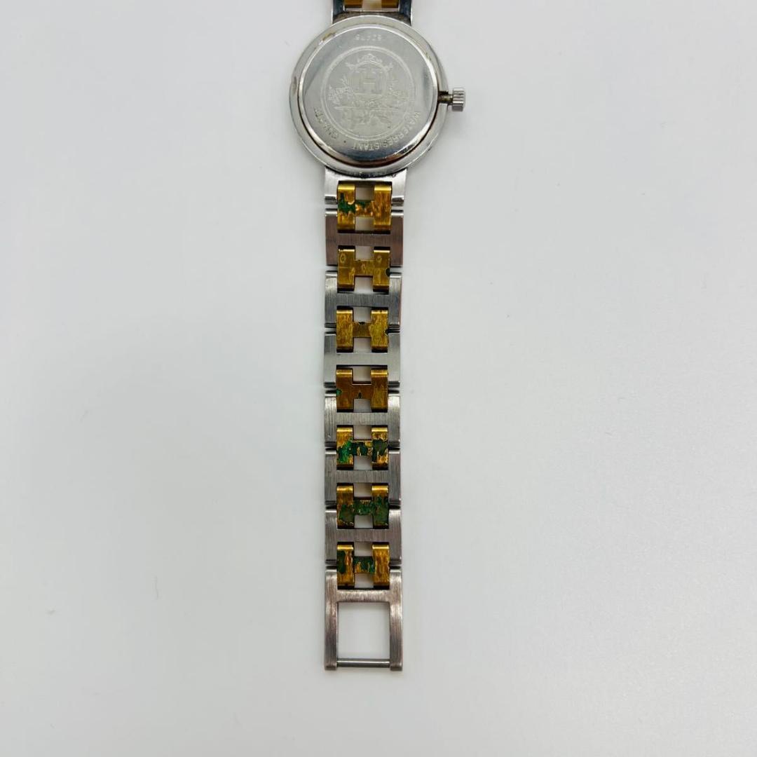 新品電池　HERMES エルメス クリッパー 腕時計 シルバー　ゴールド