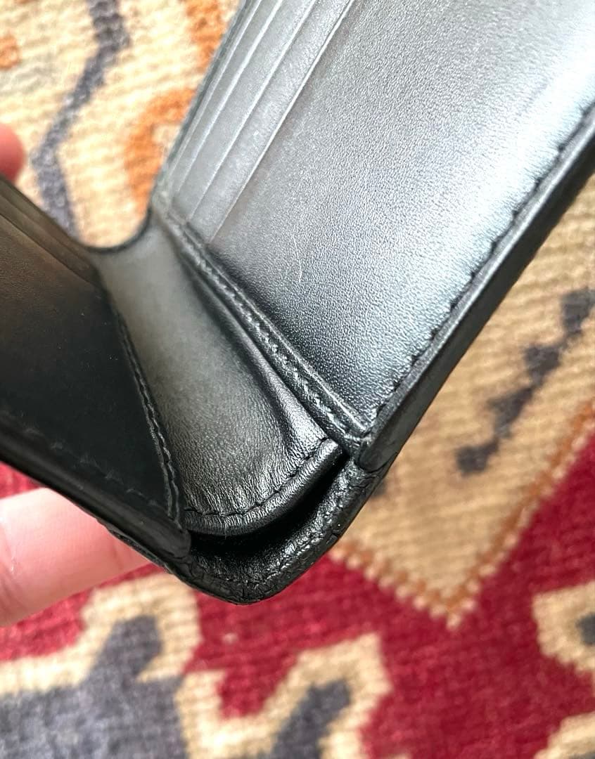 ボッテガヴェネタ◎二つ折り財布 イントレチャート ブラック