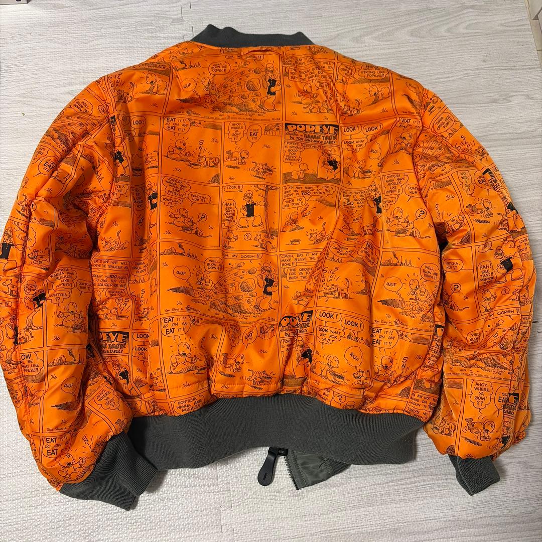 W*p様 アルファ×ポパイ コラボ MA-1 パッチ/ワッペン/刺繍 L