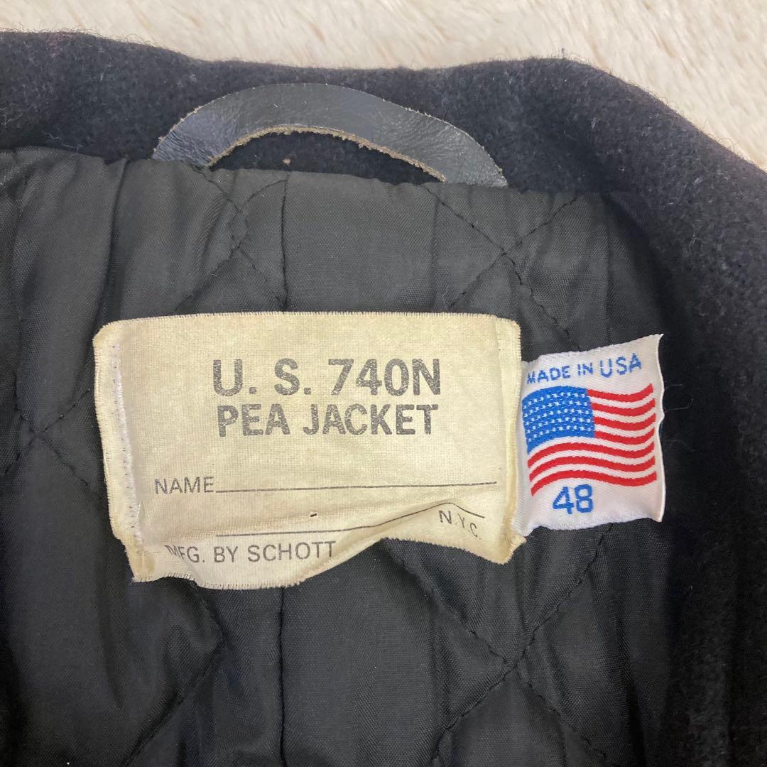 【ビックサイズ】 SCHOTT U.S. 740N USA製 ピーコート 48