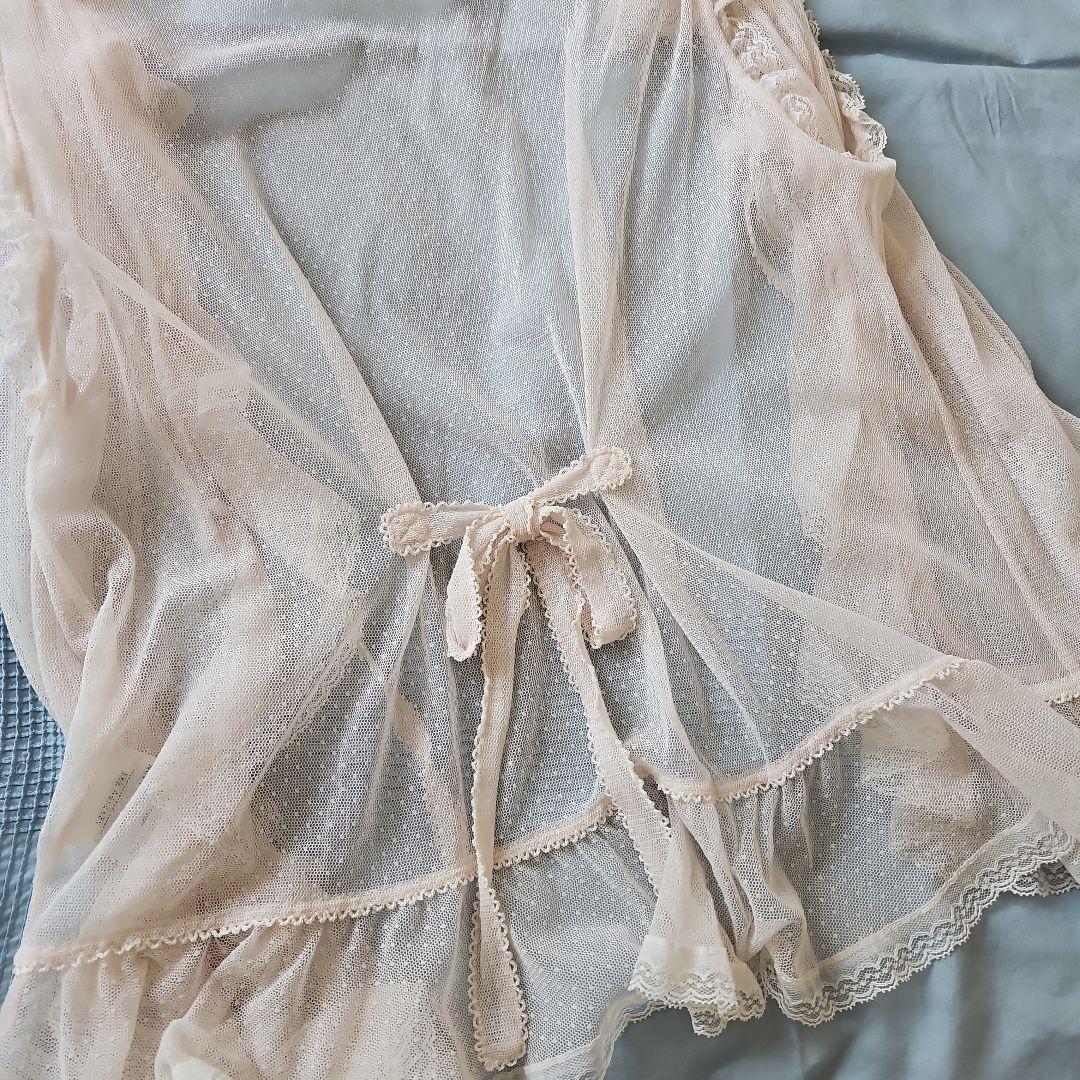 ★ピンクハウス★❤️ドットチュールベスト✨レースがたっぷり✨キナリ