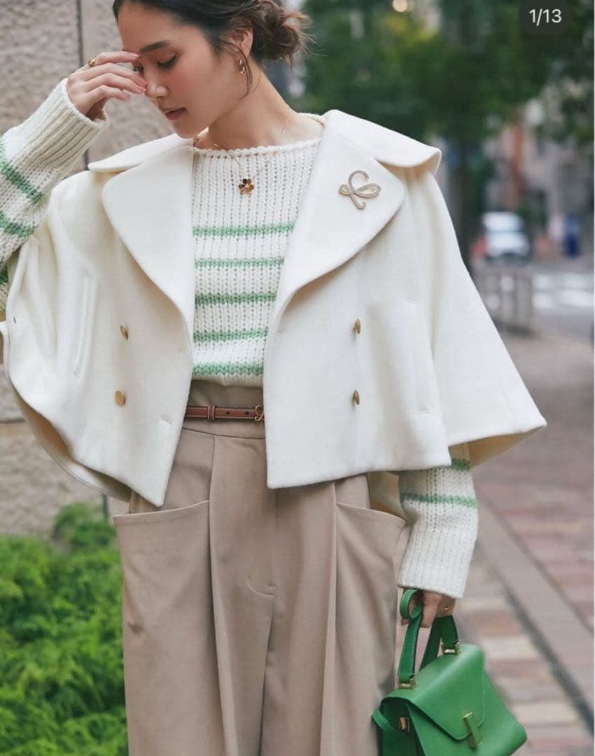 新品タグ付き【SEVEN TEN】】セブンテン ダブルブレストショートコート S