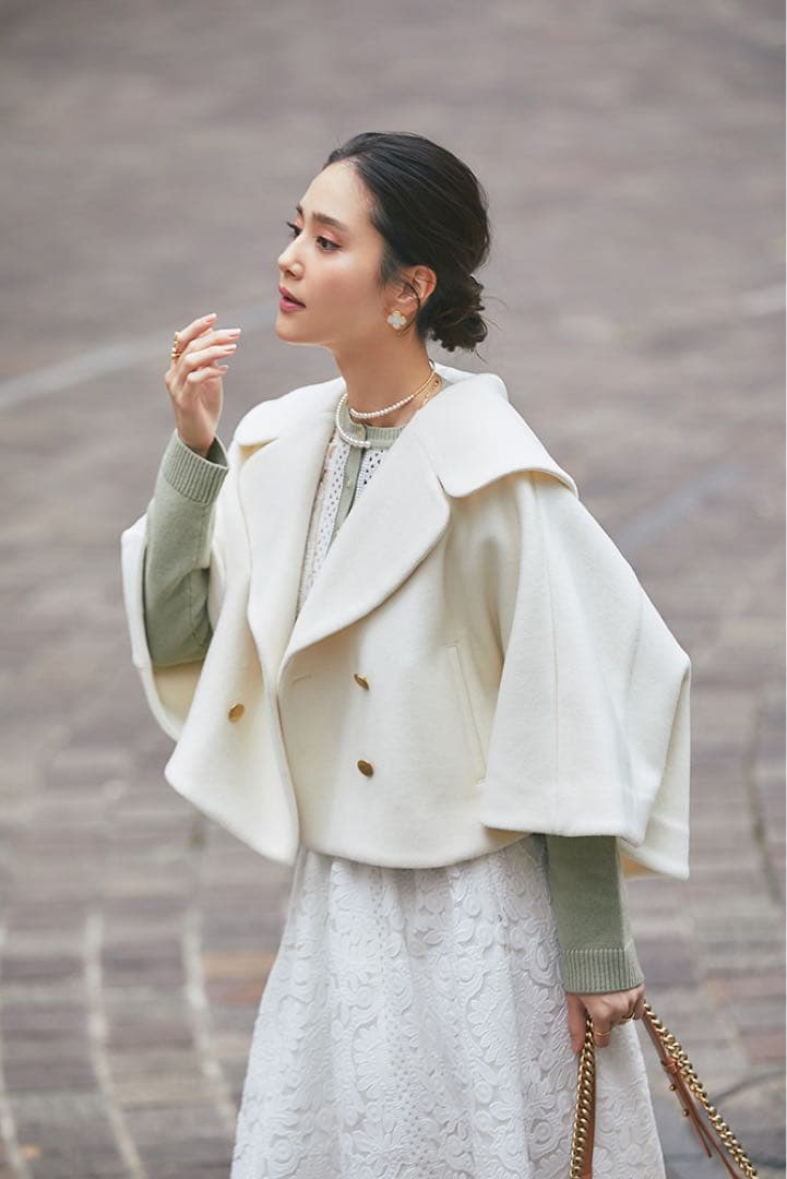 新品タグ付き【SEVEN TEN】】セブンテン ダブルブレストショートコート S