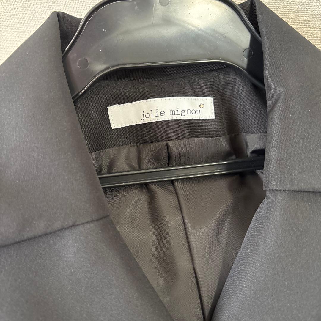 新品　ジョリーミニョン　グログランタフタ エレガント チェスターコート36 黒