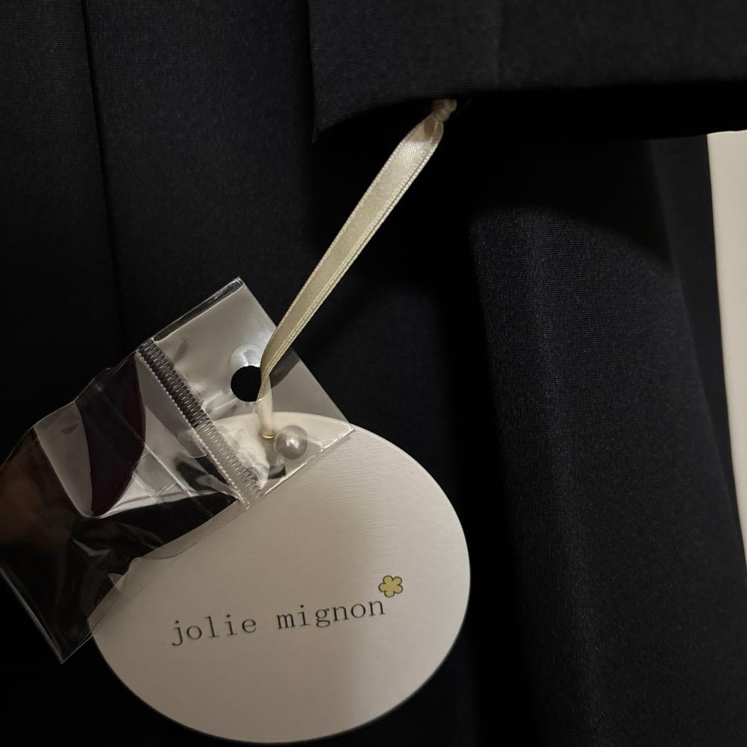 新品　ジョリーミニョン　グログランタフタ エレガント チェスターコート36 黒