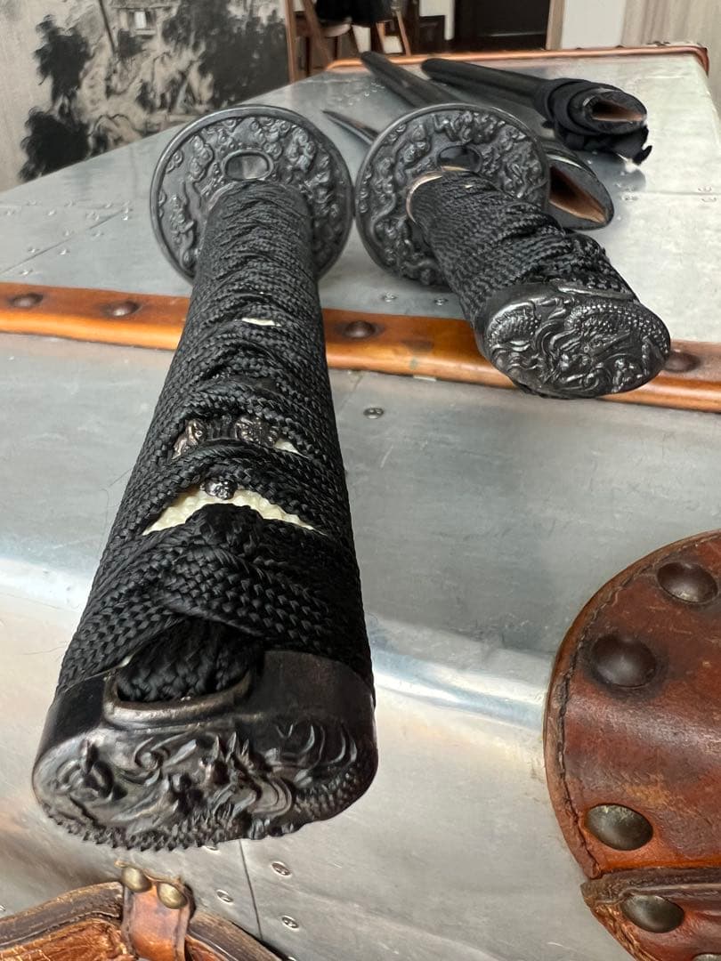 日本刀 2本セット 黒色 模造刀 大小セット