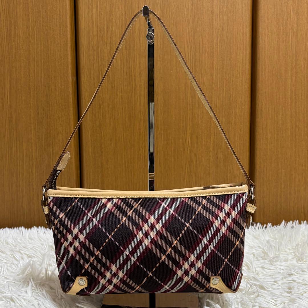 バーバリー ブルーレーベル アクセサリーポーチ 2WAY ノバチェック Y2K