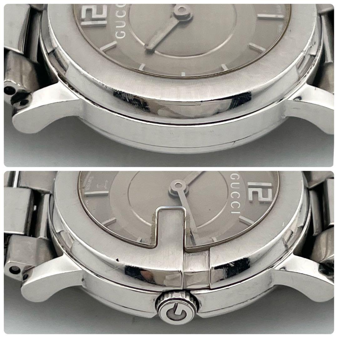【稼働/新品電池】GUCCI グッチ　Gラウンド　腕時計　シルバー　レディース