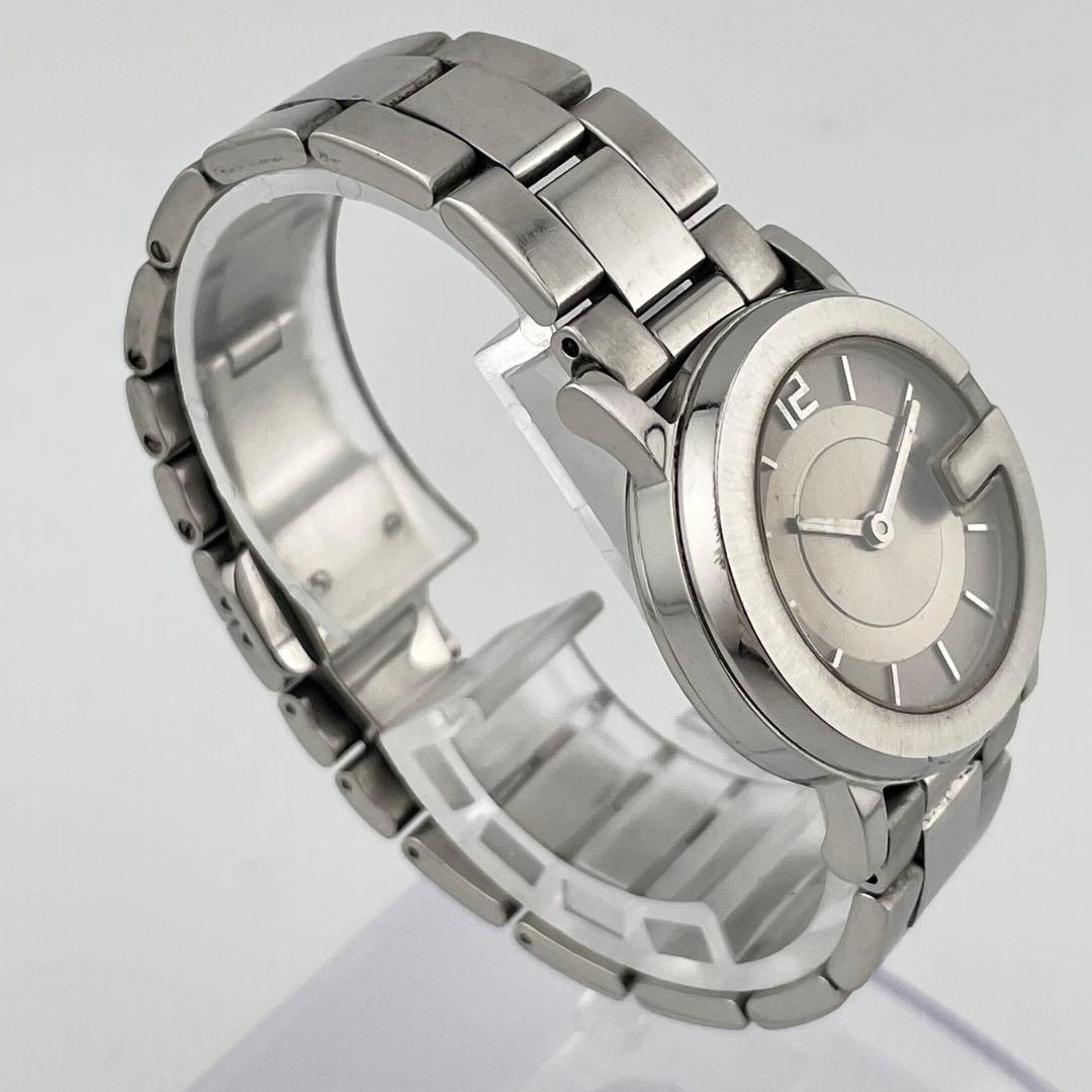 【稼働/新品電池】GUCCI グッチ　Gラウンド　腕時計　シルバー　レディース