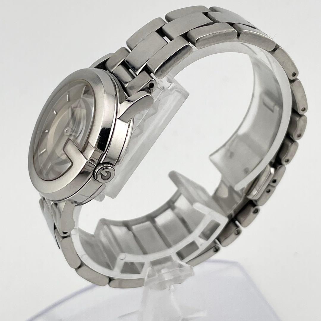 【稼働/新品電池】GUCCI グッチ　Gラウンド　腕時計　シルバー　レディース