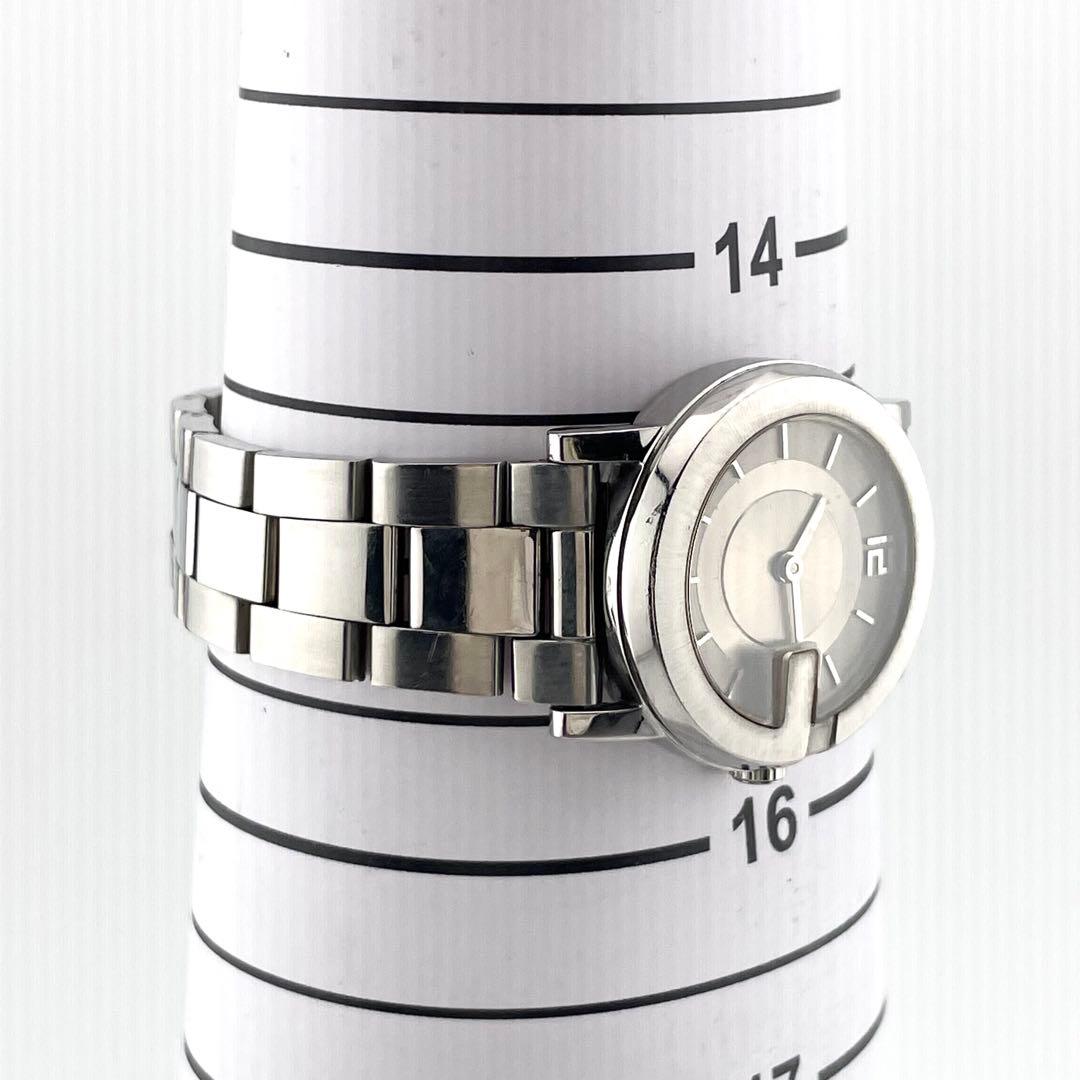 【稼働/新品電池】GUCCI グッチ　Gラウンド　腕時計　シルバー　レディース