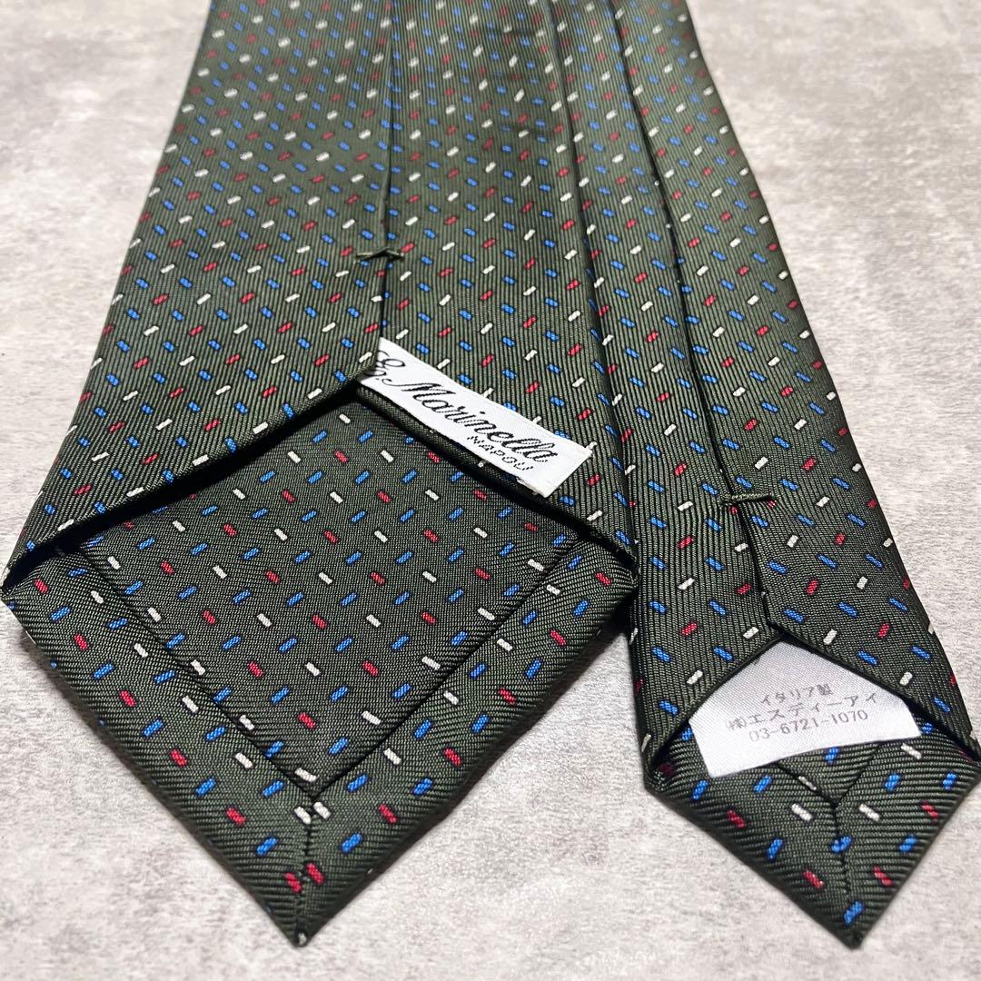 【極美品】　マリネッラ　ネクタイ　シルク　総柄　小紋柄　イタリア製　高級　ナポリ