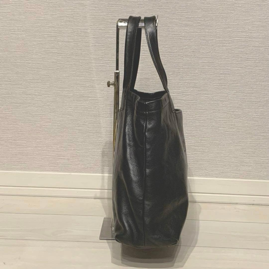 極美品✨イルビゾンテ トートバッグ オールレザーロゴ型押し A4可能 ブラック