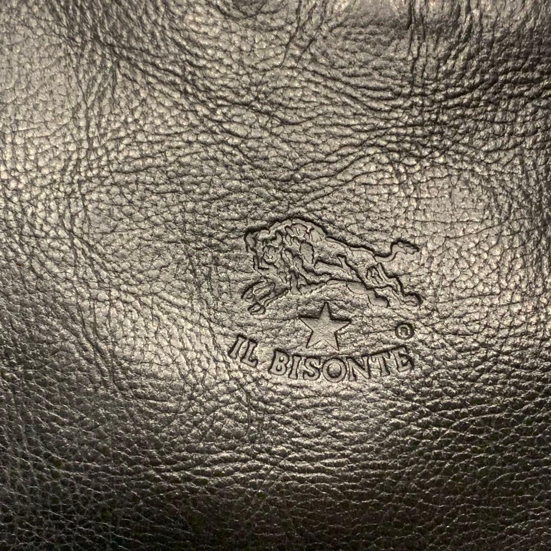 極美品✨イルビゾンテ トートバッグ オールレザーロゴ型押し A4可能 ブラック