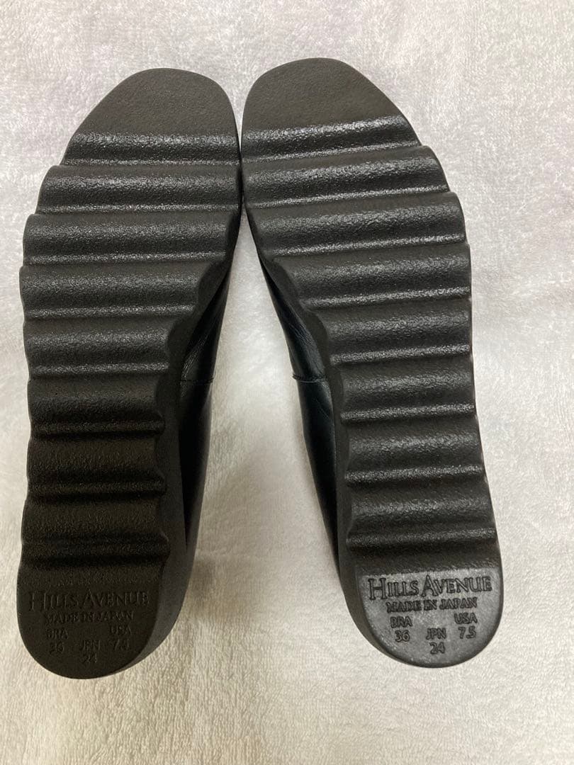 HILLS AVENUE ブラック フラットシューズ 24.0cm