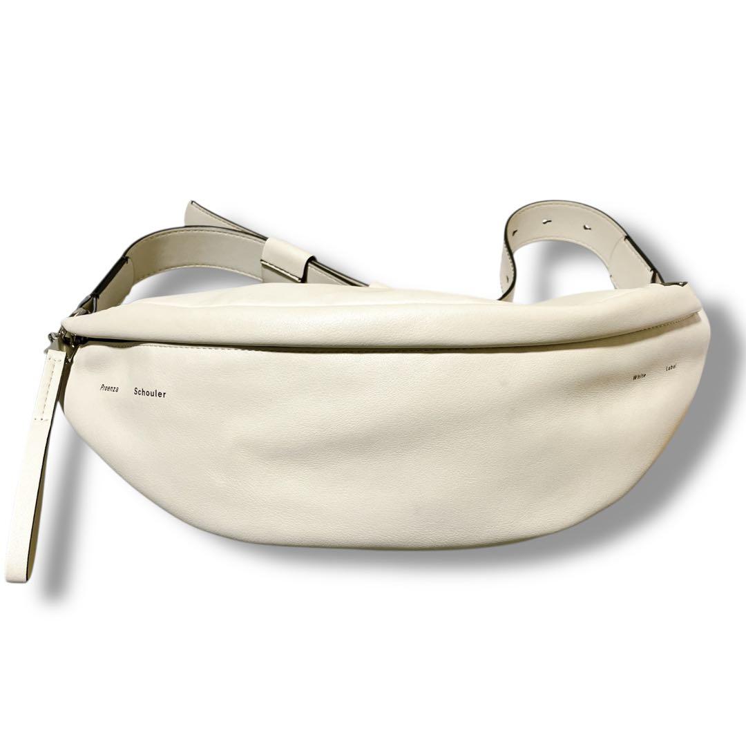 プロエンザスクーラー 良品 斜め掛け可 ラウンドショルダーバッグ ホワイト系