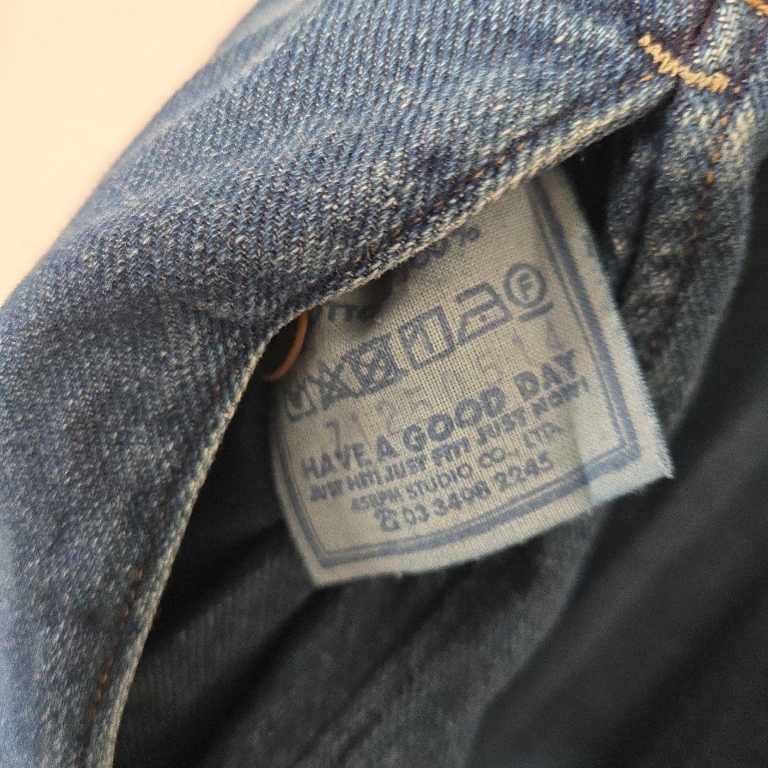 45r 　プチデニムカットワーク刺繍スモックドレス(重)