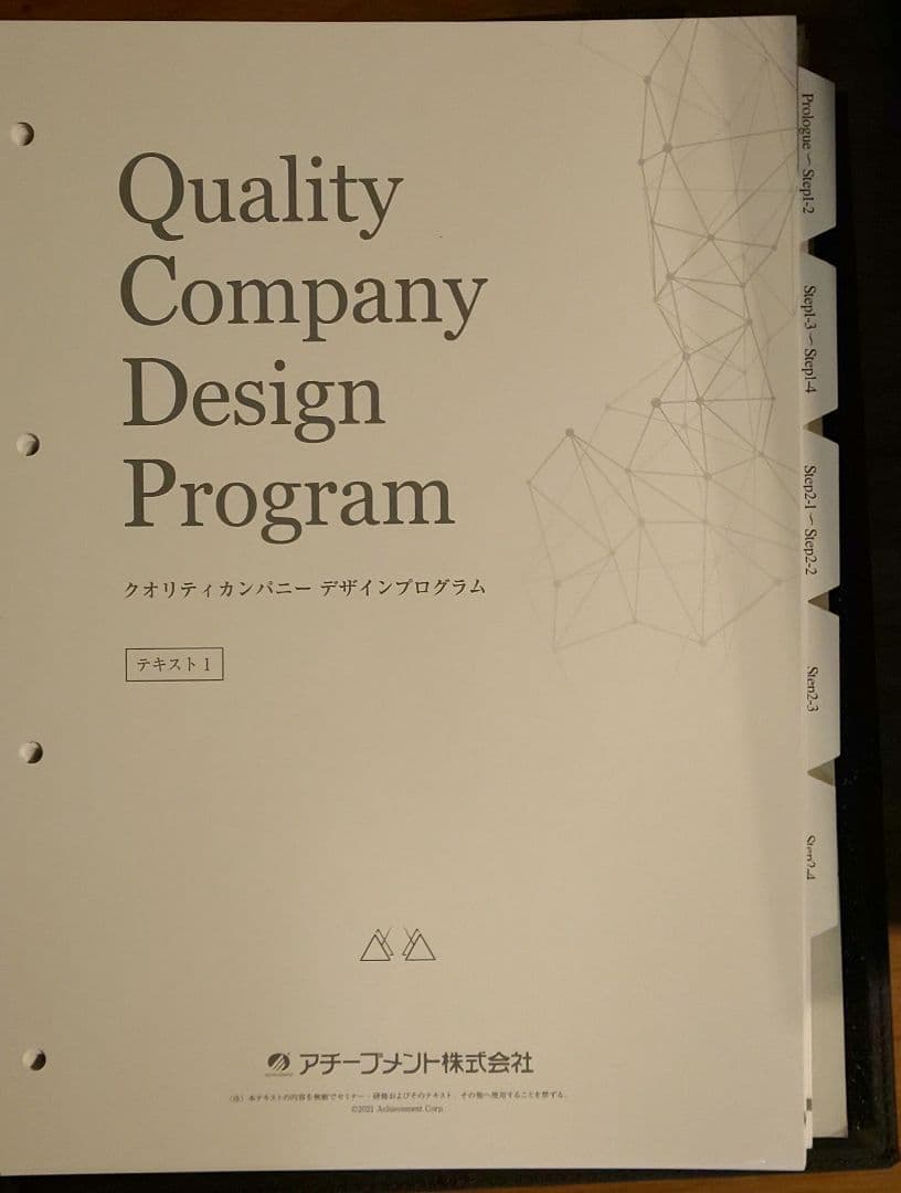アチーブメント　クオリティカンパニーデザインプログラム